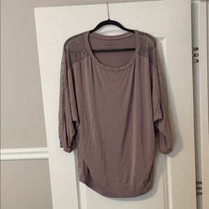 Torrid Lace Sleeve Blouse - Dusty Purple